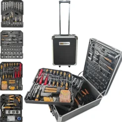 ANDIARBEIT Equipo De Trabajo^® Maletín de herramientas "todoterreno" Trolley 1000 piezas. negro