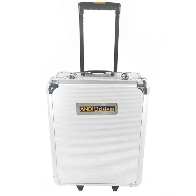 ANDIARBEIT Equipo De Trabajo^® Maletín de herramientas "todoterreno" Trolley 1000 piezas. plata