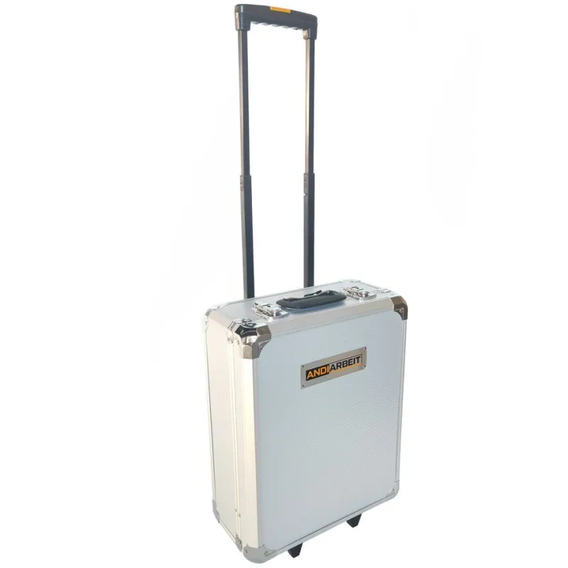 ANDIARBEIT Equipo De Trabajo^® Maletín de herramientas "todoterreno" Trolley 1000 piezas. plata