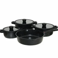 Banaru Design Otros Accesorios^olla de aluminio Conjunto 7 piezas. negro