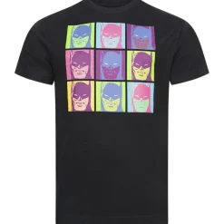Lizenz Héroes De La Infancia^Batman DC COMICS Pop Art Hombre Camiseta FBMTS814BLK
