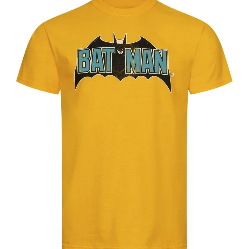 Lizenz Héroes De La Infancia^Batman DC COMICS Vintage Hombre Camiseta FBMTS828GLD