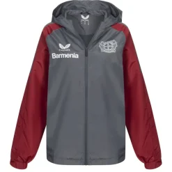 CASTORE Tienda Para Aficionados^Bayer 04 Leverkusen Mujer Chaqueta con capucha TF1493-GRISROJO