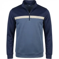 Hombre BEN SHERMAN Ropa De Fitness|Sudaderas Y Jerséis^Blue Two Tone Zip Hombre Sudadera 1981080945