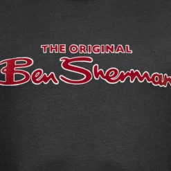 Hombre BEN SHERMAN Camisetas^Flocked Logo Hombre Camiseta 0076268-NEGRO