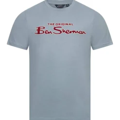 Hombre BEN SHERMAN Camisetas^Flocked Logo Hombre Camiseta 0076268-GASOLINA