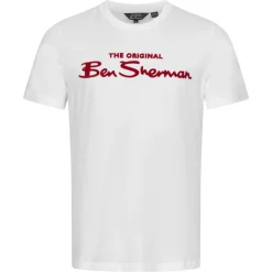 Hombre BEN SHERMAN Camisetas^Flocked Logo Hombre Camiseta 0076268-010