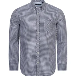 Hombre BEN SHERMAN Camisas Y Polos^Gingham Hombre Camisa de manga larga 0077859-MARINA
