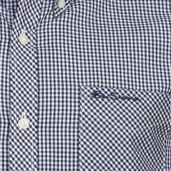 Hombre BEN SHERMAN Camisas Y Polos^Gingham Hombre Camisa de manga larga 0077859-MARINA