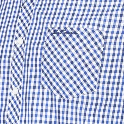 Hombre BEN SHERMAN Camisas Y Polos^Gingham Hombre Camisa de manga larga 0077860-AZUL