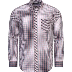Hombre BEN SHERMAN Camisas Y Polos^House Check Hombre Camisa de manga larga 0077861-ROJO