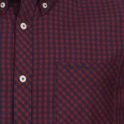 Hombre BEN SHERMAN Camisas Y Polos^Oxford Hombre Camisa de manga larga 0077858-ROJO OSCURO