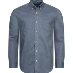 Hombre BEN SHERMAN Camisas Y Polos^Oxford Hombre Camisa de manga larga 0077857-AZUL OSCURO