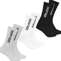 Mujer Billabong Multipacks|Calcetines^Unisex Crew Tennis Calcetines 3 pares multi BG-03 TRIPULACIÓN