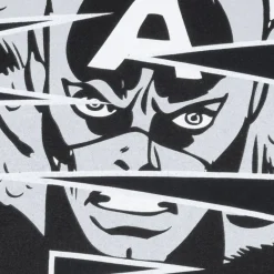 Hombre Lizenz Héroes De La Infancia|Camisetas^CÓMICS DE MARVEL Core Logo Hombre Camiseta FBMTS197BLK