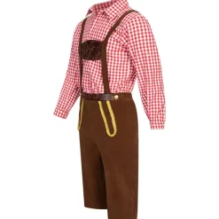 MIESEPETER Disfraces^Conjunto de traje tradicional Hombre Disfraz de Oktoberfest ® rojo