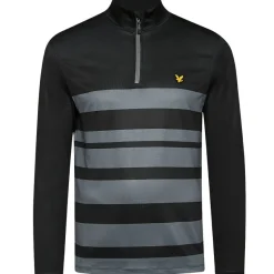 Hombre Lyle and Scott Golf|Sudaderas Y Jerséis^Cremallera de 1/4 de rayas anchas de Lyle & Scott Hombre Sudadera ML1560G-572