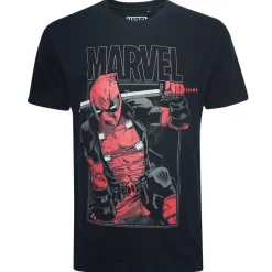 Lizenz Héroes De La Infancia^Deadpool Marvel Comics Sword Hombre Camiseta GBMTS374BLK