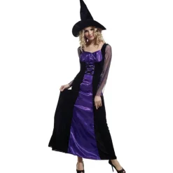MIESEPETER Disfraces^Disfraz de bruja Mujer "Purple Witch" ®