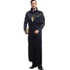 MIESEPETER Disfraces^Disfraz de sacerdote "Dark Father" ®