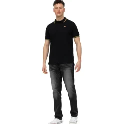 Hombre ellesse Camisas Y Polos^Dioran Twin Tipped Hombre Polo SBS22445-NEGRO/ORO
