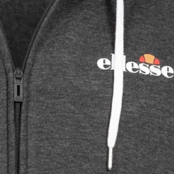 Hombre ellesse Chaquetas^Klemerio Full Zip Hombre Sudadera con cremallera y capucha SOP23857-Gris oscuro