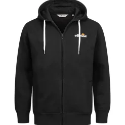 Hombre ellesse Chaquetas^Klemerio Full Zip Hombre Sudadera con cremallera y capucha SOP23857-Negro