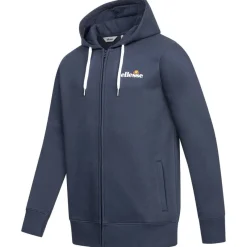Hombre ellesse Chaquetas^Klemerio Full Zip Hombre Sudadera con cremallera y capucha SOP23857-Marino