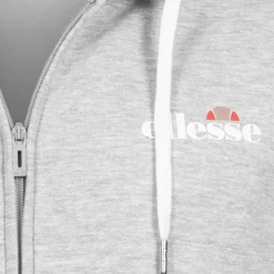 Hombre ellesse Chaquetas^Klemerio Full Zip Hombre Sudadera con cremallera y capucha SOP23857-Gris claro jaspeado