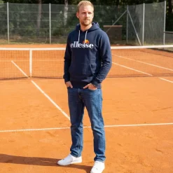 Hombre ellesse Sudaderas Y Jerséis^Monesiglio Hoody Hombre Sudadera con capucha SOP23865-Marino