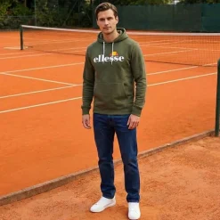 Hombre ellesse Sudaderas Y Jerséis^Monesiglio Hoody Hombre Sudadera con capucha SOP23865-Caqui