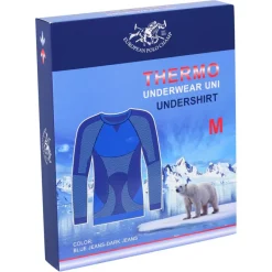 Hombre EUROPEAN POLO CHAMP Deportes De Invierno|Outdoor^Hombre Termo Camiseta de manga larga azul marino SPA 25-005-azul marino