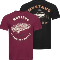 Lizenz Multipacks^FORD MUSTANG Hombre Camiseta Pack de 2 POMPK223MUL