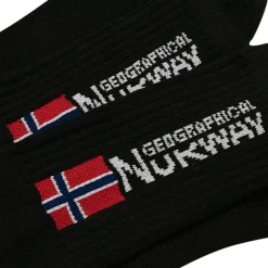 Hombre Geographical Norway Calcetines^Hombre Calcetines de deporte 3 pares negro GN002HP-NEGRO
