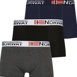 Hombre Geographical Norway Multipacks|Ropa Interior^Hombre Calzoncillos bóxer Pack de 3 Pack-3-Tricolor-Blanco
