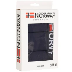 Hombre Geographical Norway Multipacks|Ropa Interior^Hombre Calzoncillos bóxer Pack de 3 azul marino Pack-3-Marino