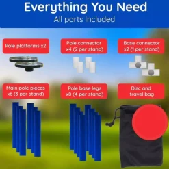 Giggle N Go Game & Fun^Knock Off Frisbee Juego de lanzamiento Conjunto 129 cm 493455