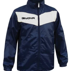 Hombre Givova Chaquetas|Chaquetas^Chubasquero "Rain Scudo" azul marino / blanco