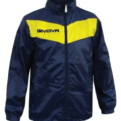 Hombre Givova Chaquetas|Chaquetas^Chubasquero "Rain Scudo" azul marino / amarillo