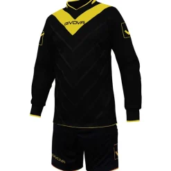 Givova Ropa Para Porteros|Conjuntos De Fútbol^Conjunto de fútbol Camiseta de portero con Short Kit Sanchez negro / amarillo