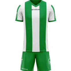 Givova Conjuntos De Fútbol|Equipaciones^Conjunto de fútbol Camiseta con Pantalones cortos Kit Catalano Verde / Blanco