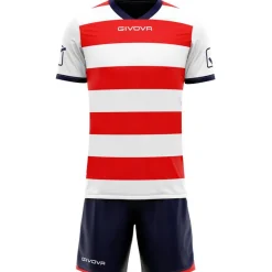 Givova Rugby^Conjunto de rugby Camiseta con pantalones cortos blanco/rojo