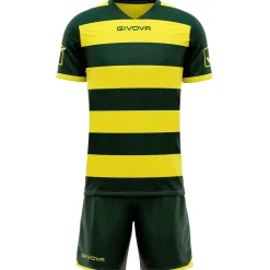 Givova Rugby^Conjunto de rugby Camiseta con pantalones cortos verde/amarillo