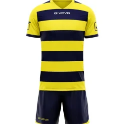 Givova Rugby^Conjunto de rugby Camiseta con pantalones cortos amarillo/azul marino