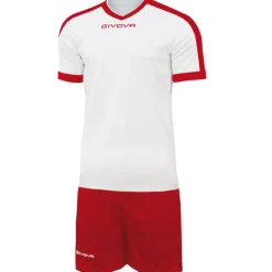 Givova Conjuntos De Fútbol|Equipaciones^Kit Revolution Camiseta de fútbol con Pantalones cortos blanco rojo