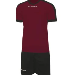 Givova Conjuntos De Fútbol|Equipaciones^Kit Revolution Camiseta de fútbol con Pantalones cortos negro rojo