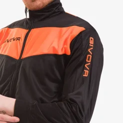 Givova Ropa Deportiva|Equipaciones^Tuta Visa Chándal negro / naranja neón