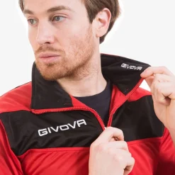 Hombre Givova Equipaciones|Chándales^Tuta Visa Chándal rojo / negro