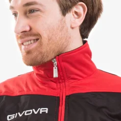 Hombre Givova Equipaciones|Chándales^Tuta Visa Chándal rojo / negro