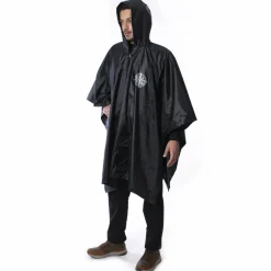 GOGLAND Outdoor|Camping^® Monsun Poncho de lluvia negro
